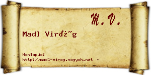 Madl Virág névjegykártya